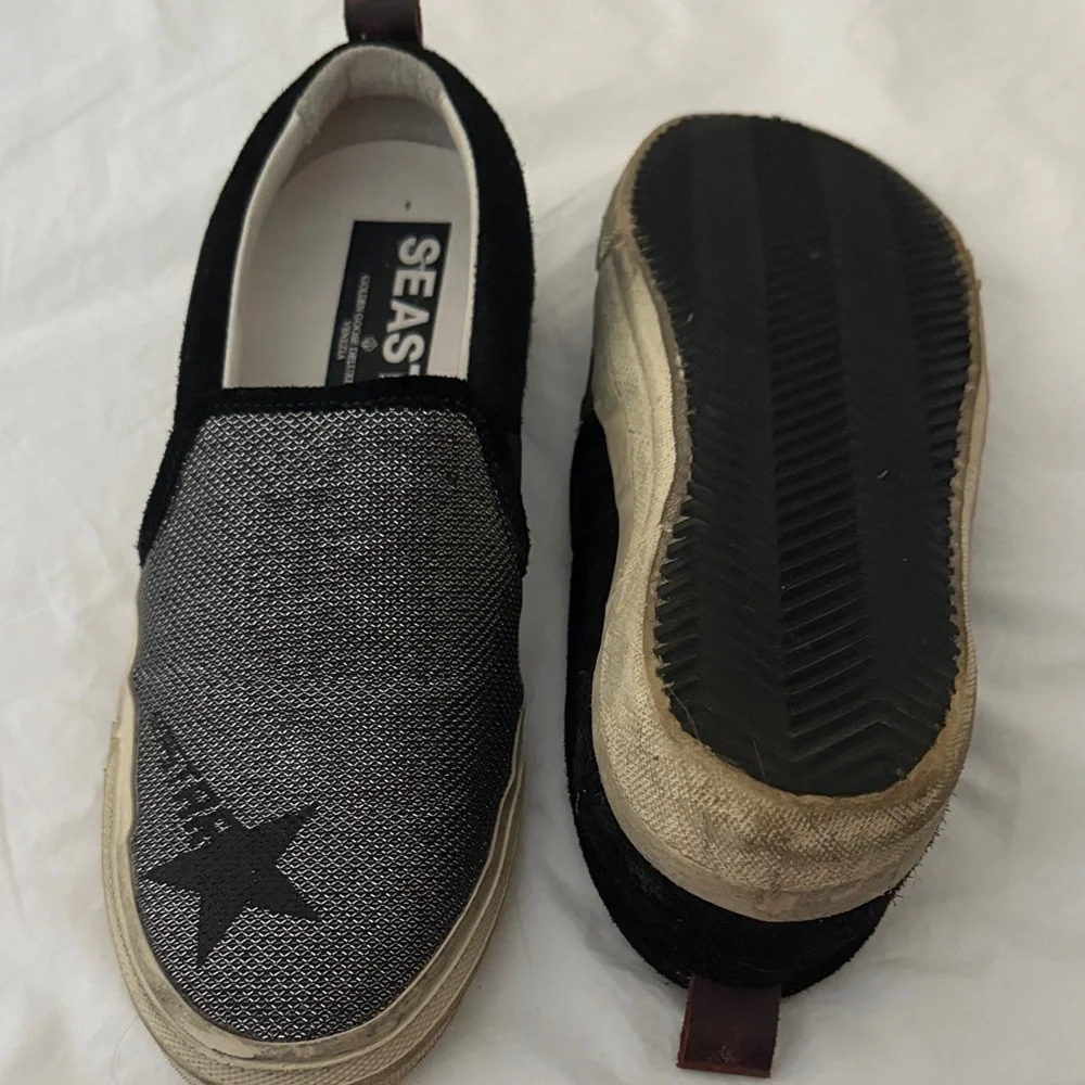 Golden Goose Black and Sparkly Slip-On Seastar sz39 - Picture 4 of 4